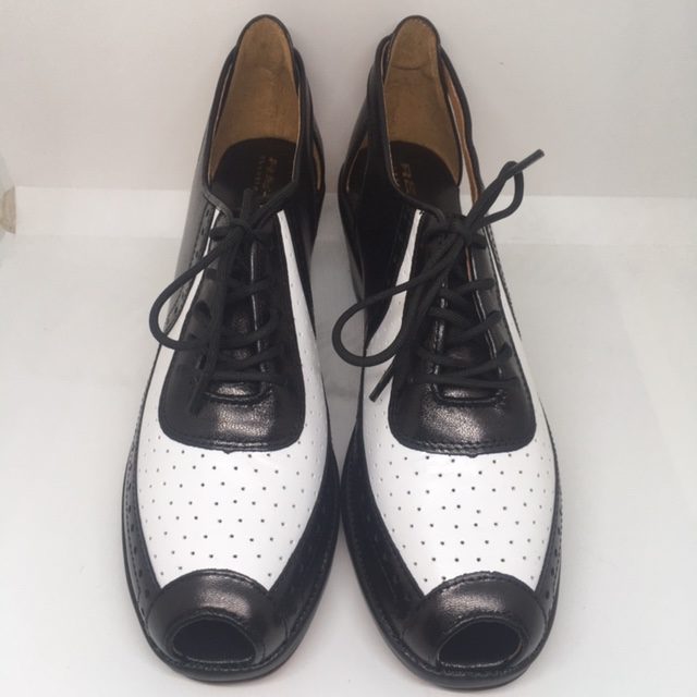 ladies black and white spectator shoes