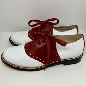 Saddle Shoe weiß/dunkelrot